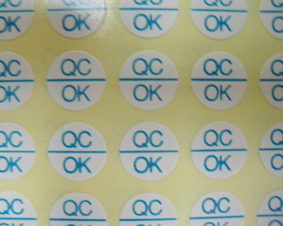 QC OK sticker