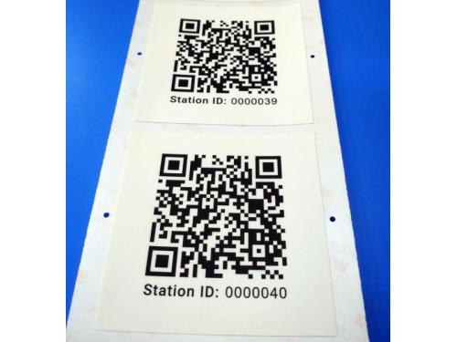 QR CODE + SERIAL NUMBER STICKER